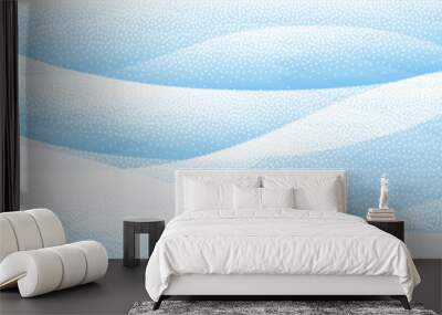 Clean winter background with snow drifts Wall mural