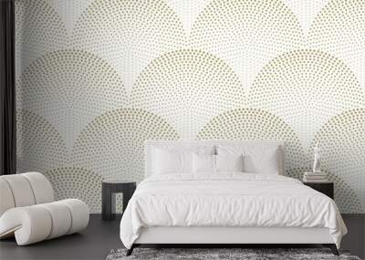 Fish scales seamless vector pattern Wall mural