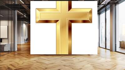 Gold cross Wall mural