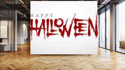 Vector Halloween lettering Wall mural