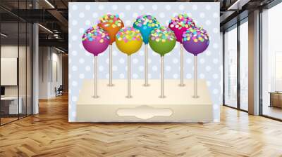 Cake Pops set Wall mural