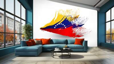 Brush painted flag of Venezuela Wall mural