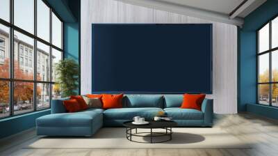 Television monitor with space for text or and advertising concept and modern wooden wall Wall mural