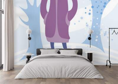 Girl and dog Wall mural