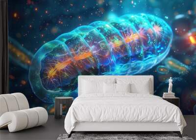 A mitochondria charming and winsome produces energy Wall mural