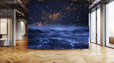 A Shimmering Field Of stars in the night sky a visualizer Wall mural