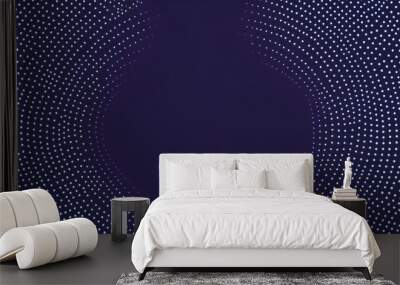 Abstract Blue Dot Pattern on Purple Background Wall mural