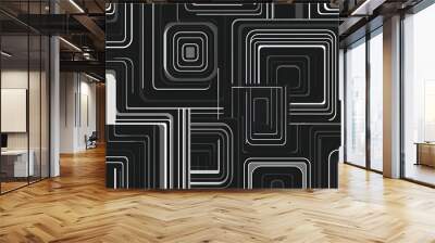 Abstract geometric background with squares and lines Wall mural