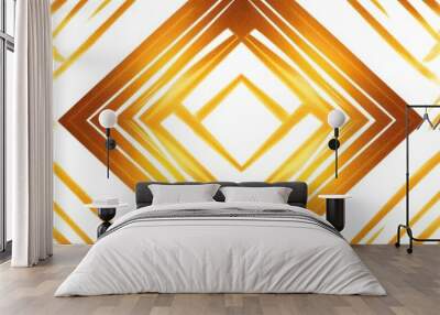 Abstract Gold Diagonal Stripes Pattern Wall mural