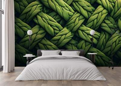 Abstract Green Braided Texture Wall mural