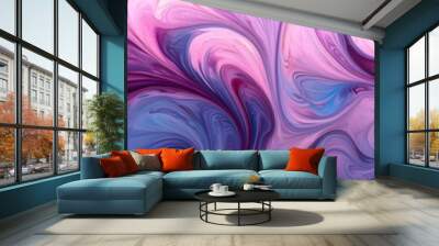 Abstract Swirling Purple and Pink Background Wall mural