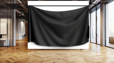 Black Cloth Draped Over Rod Wall mural