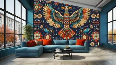 Eagle Mosaic Pattern Wall mural