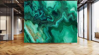 Green Malachite Stone Texture Wall mural