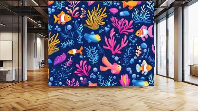 Sea life pattern Wall mural