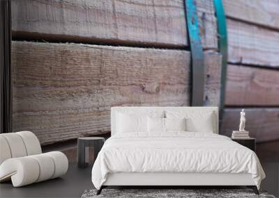 Big wooden cable wheel roll Wall mural