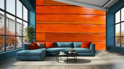 red wood background texture Wall mural