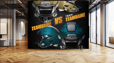 American football Poster Vector Illustration Wall mural