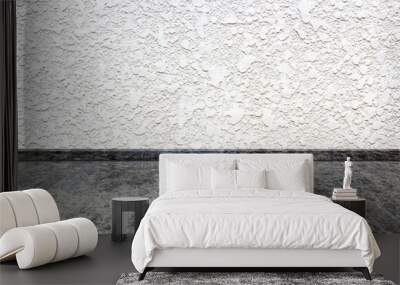 White wall concrete and floor made for cement. Wall mural