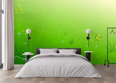 Cannabis or marijauna medical banner vector design. Wall mural