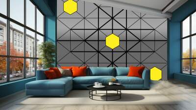 Abstract background with cube graphics illustration. Wall mural