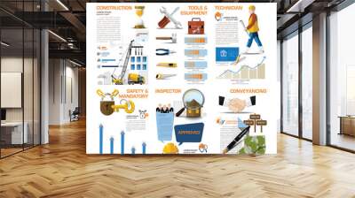 Real Estate And Property Business Infographic Chart Diagram Wall mural