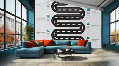 Travel And Journey Runway Business Infographic Wall mural