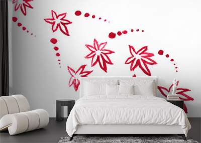 watercolor background isolated on white background Wall mural