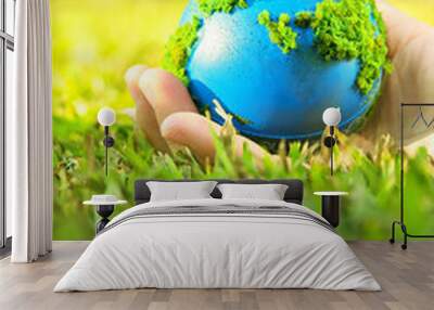 earth in hand Wall mural