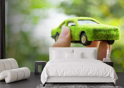 Eco car icon concept Wall mural