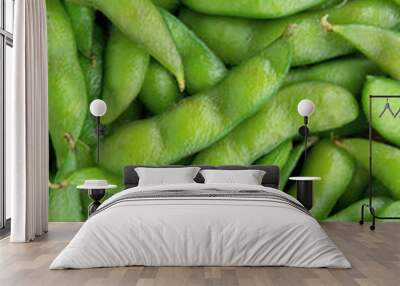 Edamame soy beans background Wall mural