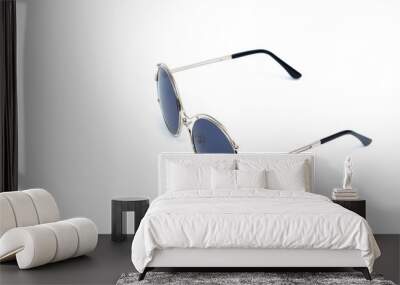 Circle sunglasses isolated on white background. Wall mural