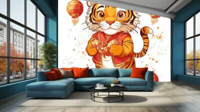 Chinese New Year Year of tiger Wall mural