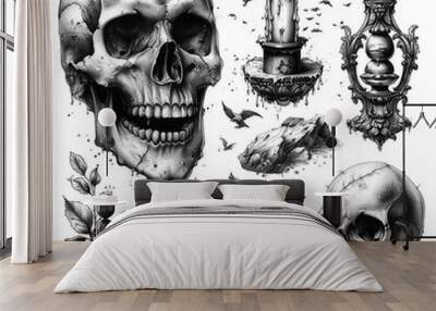 skull and crossbones Wall mural