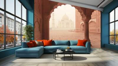 Taj Mahal epic traditional architecture view at sunrise  Wall mural