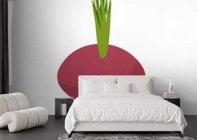 Beetroot isolated. Maroon vegetables on white background. Vegeta Wall mural