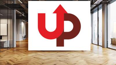 Start up logo. Up arrow emblem. starting business logotype Wall mural