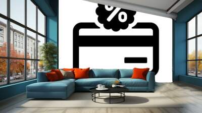 Cash Discount and money icon concept Wall mural