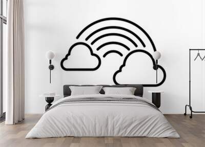 Cloud Rainbow Rain icon concept Wall mural