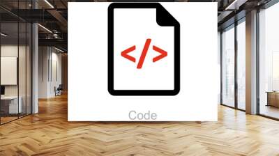 code and programming icon concept Wall mural