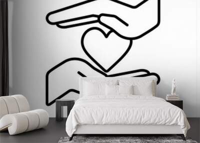 Donation and share icon concept Wall mural