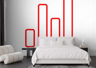 Statistics and Analysis icon concept Wall mural