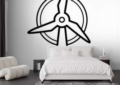 Wind Energy and recycling icon concept Wall mural