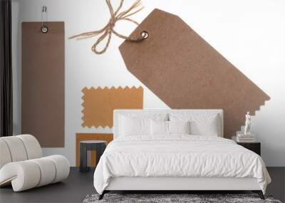 blank cardboard paper labels  Wall mural