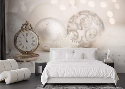 waiting for new year background Wall mural