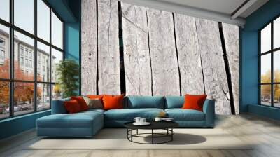 wooden planks background Wall mural