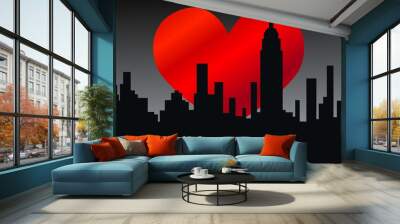 city skyline new york Wall mural