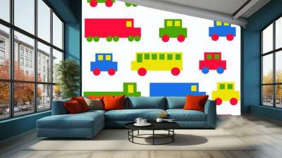 seamless traffic pattern Wall mural