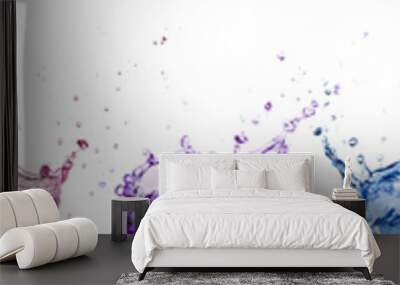 rainbow liquid splash crowns collection  Wall mural