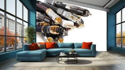 Group of audio/video cables Wall mural